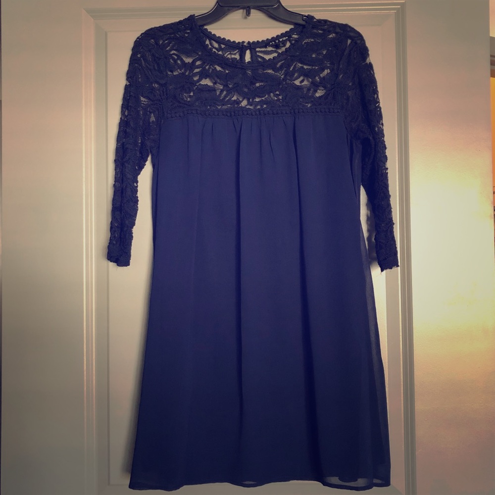 As U Wish navy lace dress